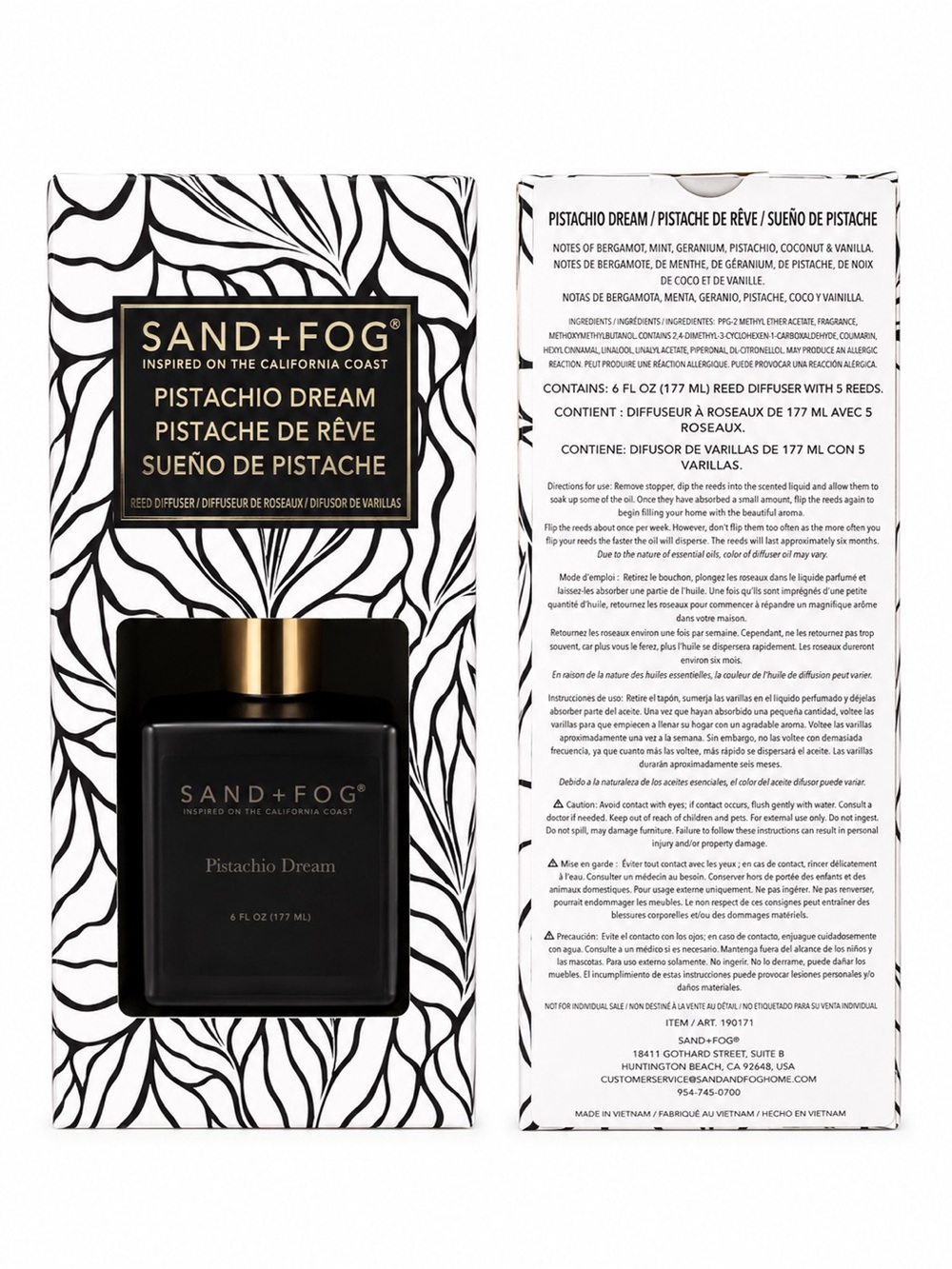 SAND+FOG Pistachio Dream Reed Diffuser — 177ml